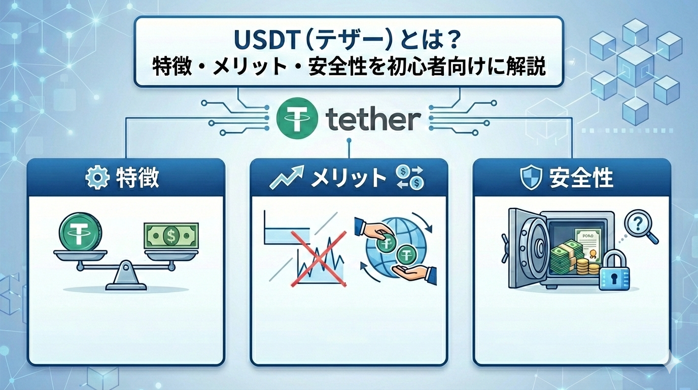 USDT（テザー）とは？特徴・メリット・安全性を初心者向けに解説